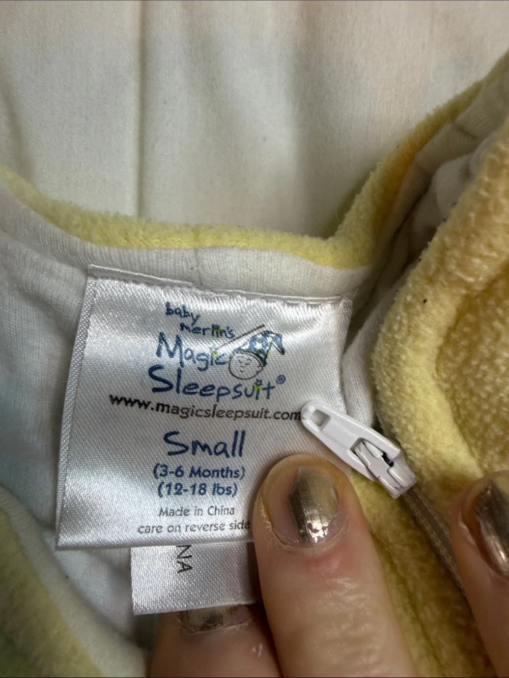 Magic Sleepsuit Baby Fleece One-Piece in Pale Yellow